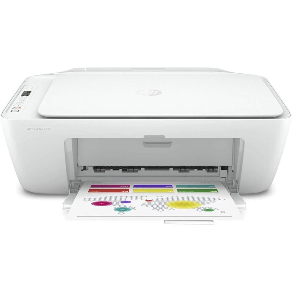 HP DeskJet 2710e All-In-One Inkjet Printer - White thumbnail 3