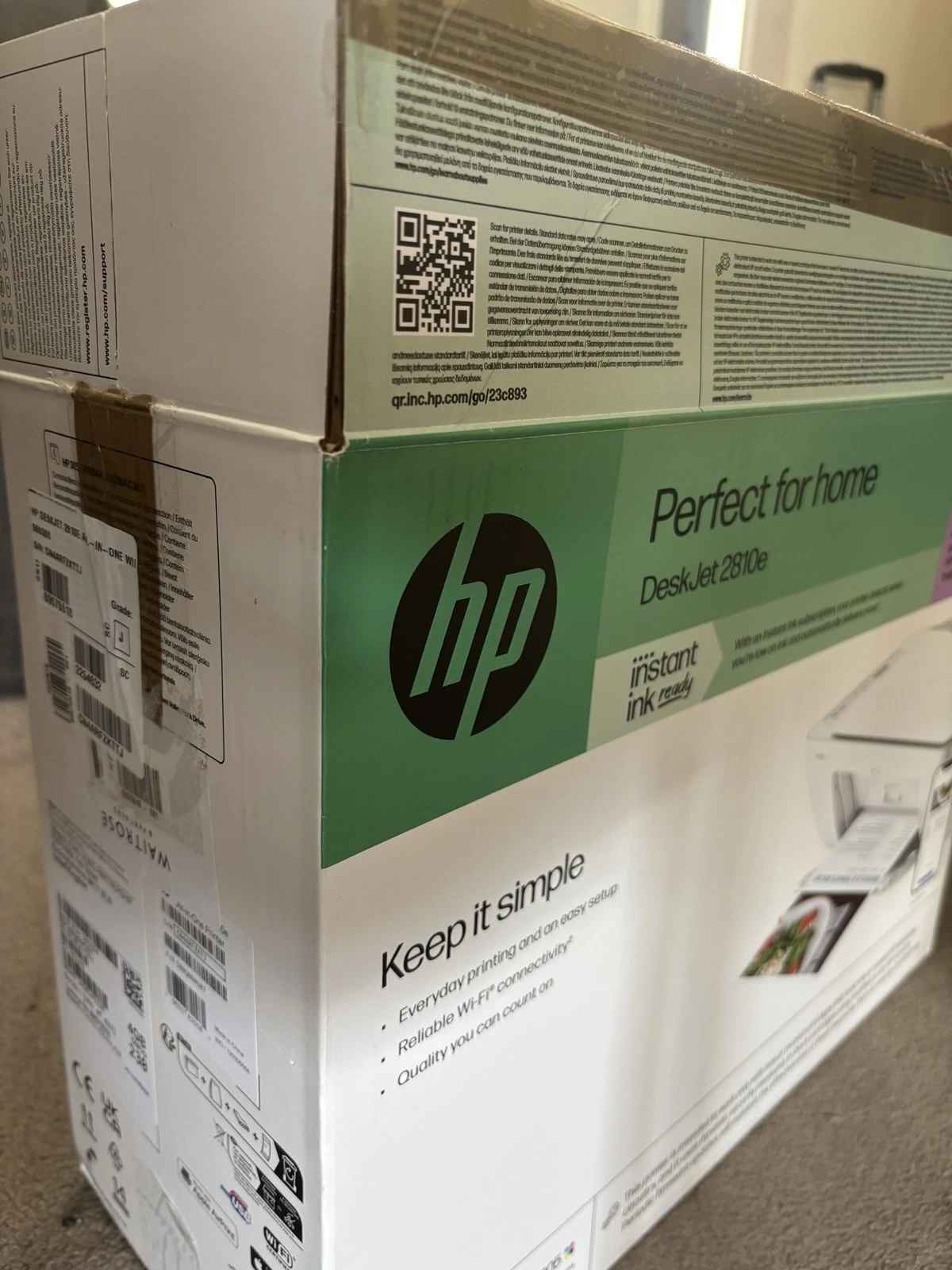 HP DeskJet 2710e All-In-One Inkjet Printer - White