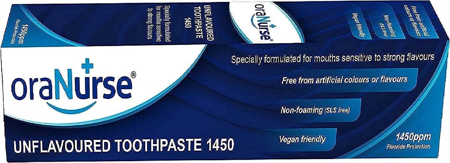 Pack of 2 OraNurse Unflavoured Toothpaste - 50ml - Vegan Friendly SLS Free thumbnail 2