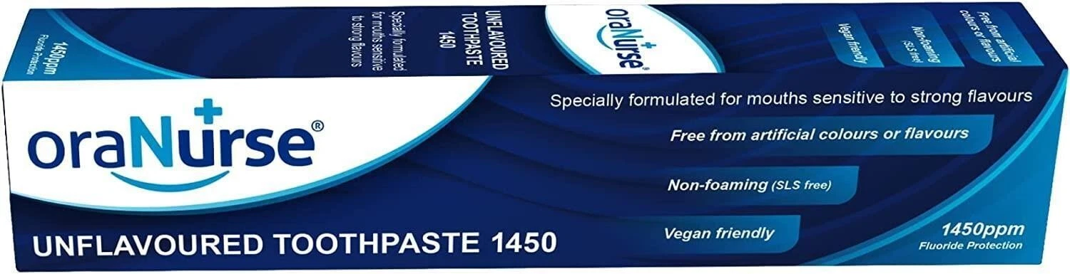 Pack of 2 OraNurse Unflavoured Toothpaste - 50ml - Vegan Friendly SLS Free thumbnail 5