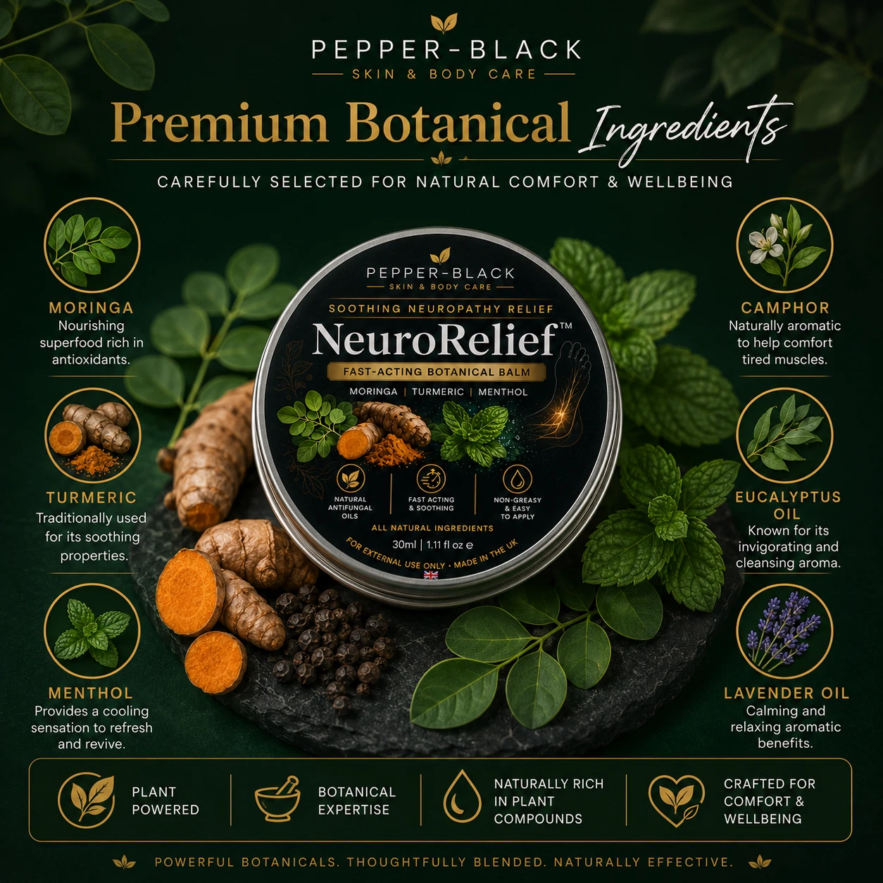 Soothing Neuropathy Relief Balm, Fast-Absorbing Pain Support Nerve Hands, Feet thumbnail 8