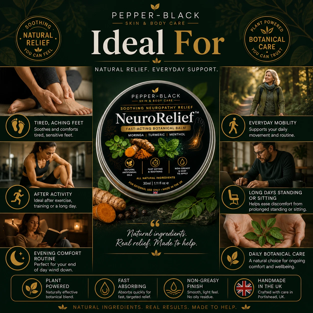 Soothing Neuropathy Relief Balm, Fast-Absorbing Pain Support Nerve Hands, Feet thumbnail 11