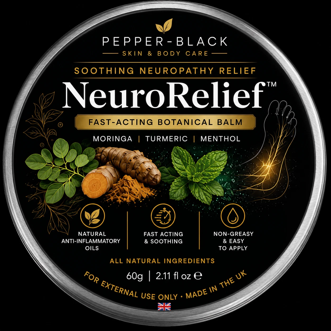 Soothing Neuropathy Relief Balm, Fast-Absorbing Pain Support Nerve Hands, Feet thumbnail 14
