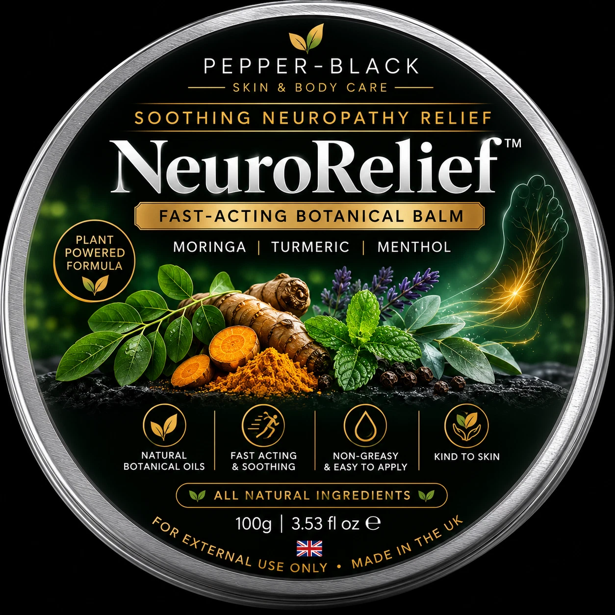 Soothing Neuropathy Relief Balm, Fast-Absorbing Pain Support Nerve Hands, Feet thumbnail 15