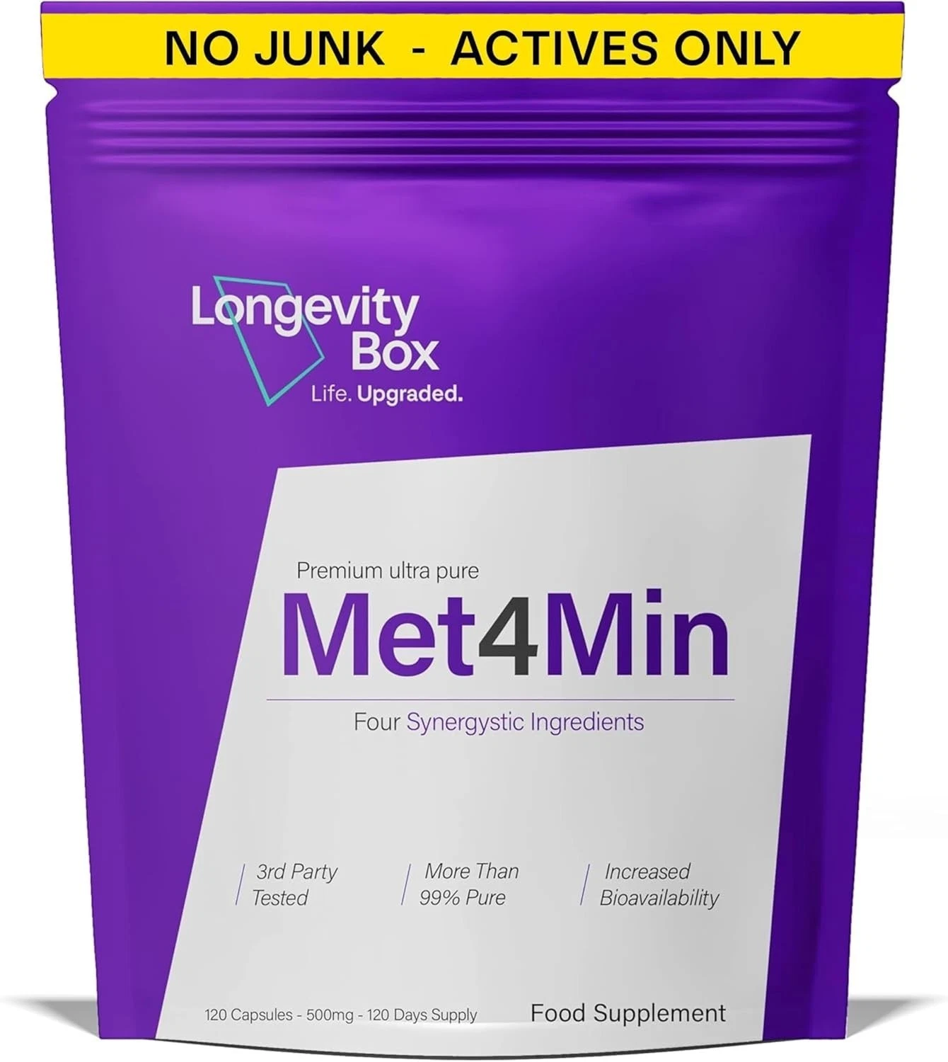 Met4Min – 120 Capsules | 60,000 mg Blood Sugar Support with Berberine, Chromium