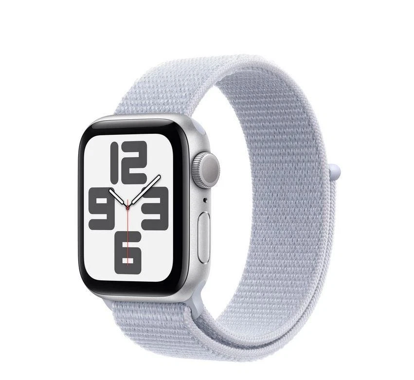 Apple Watch SE GPS 40mm Silver Aluminium Case with Blue Cloud Sport Loop