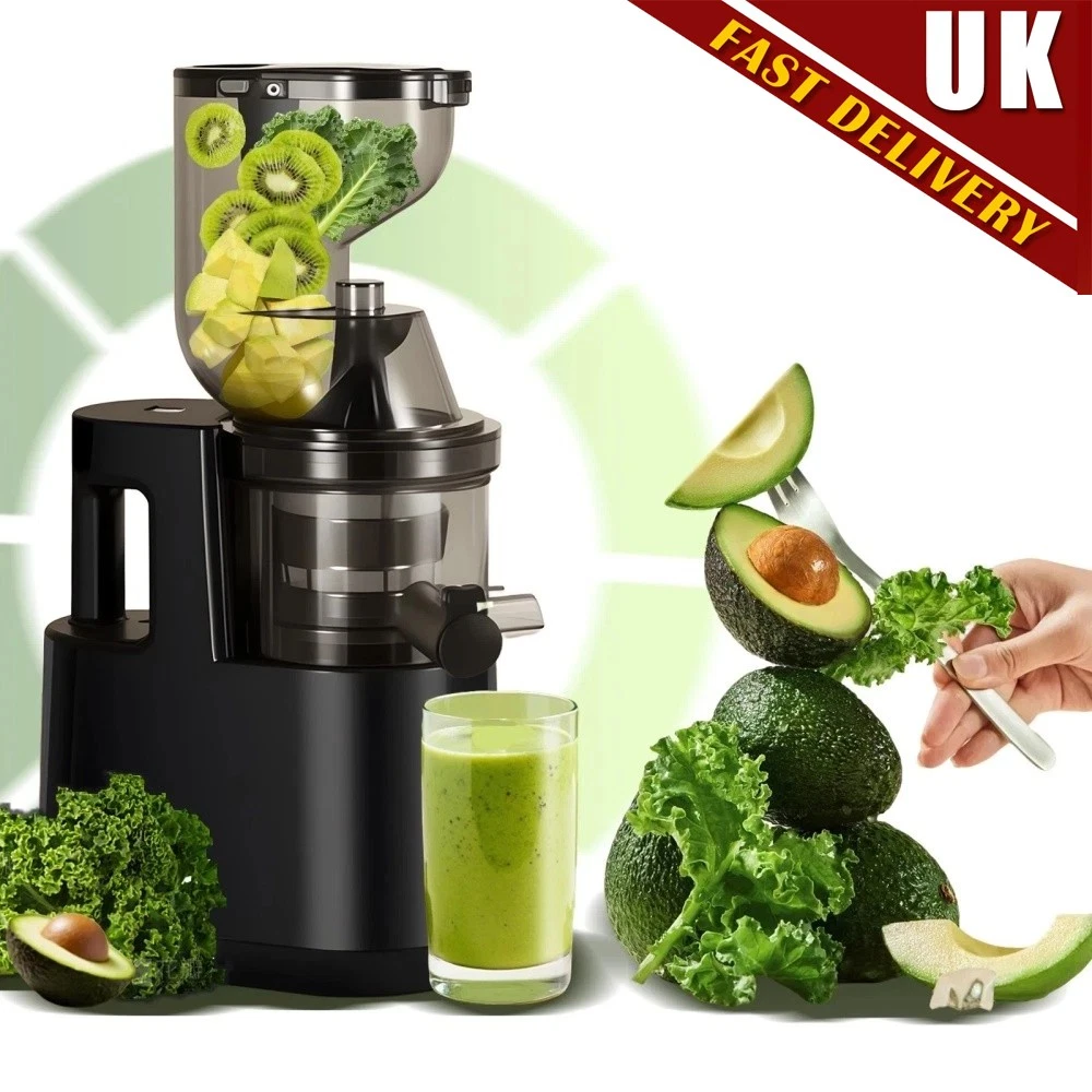 Cold Press Slow Juicer Electric Masticating Fruit Vegetable Pulp Separator UK