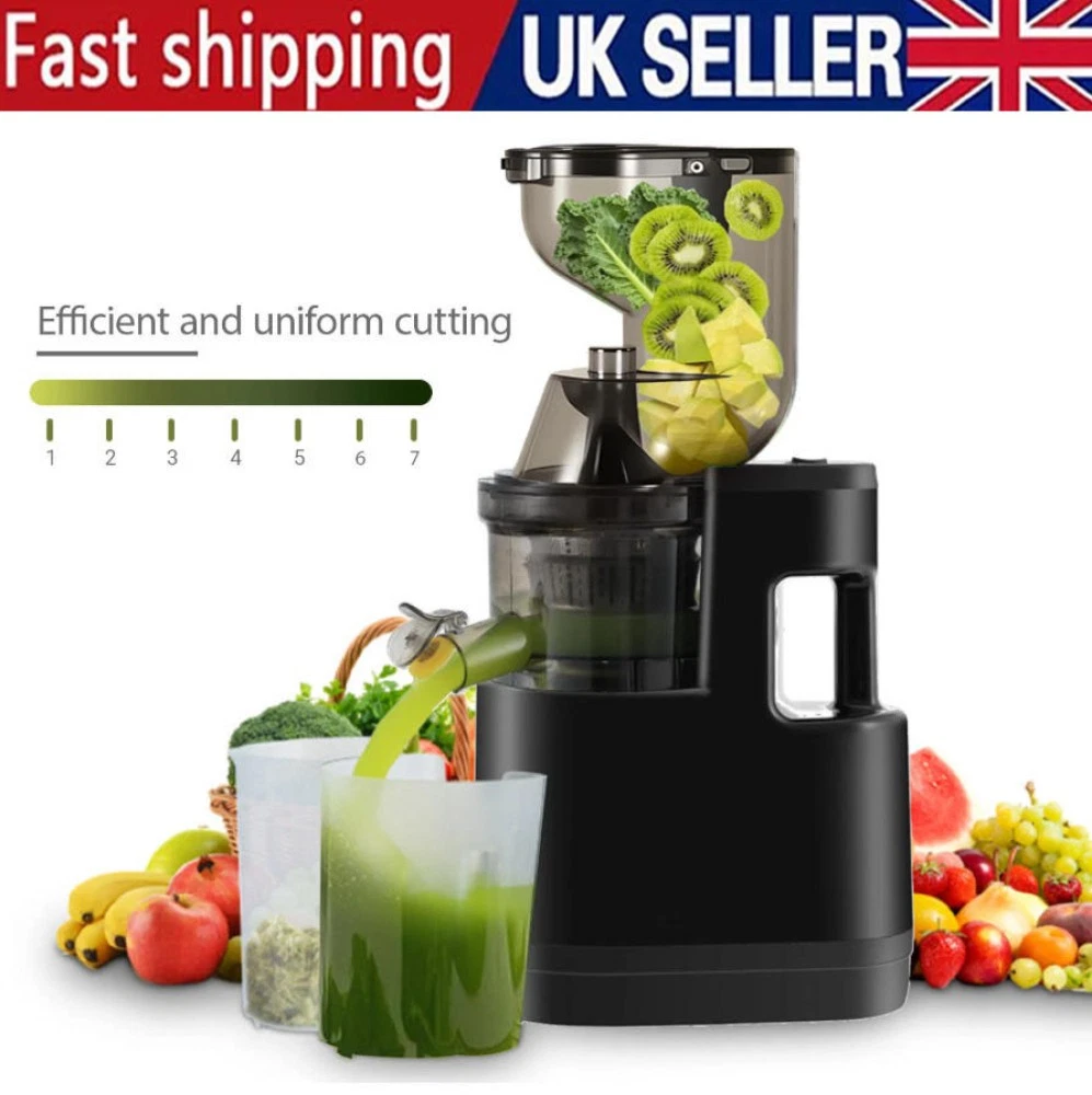 Cold Press Slow Juicer Electric Masticating Fruit Vegetable Pulp Separator UK thumbnail 2