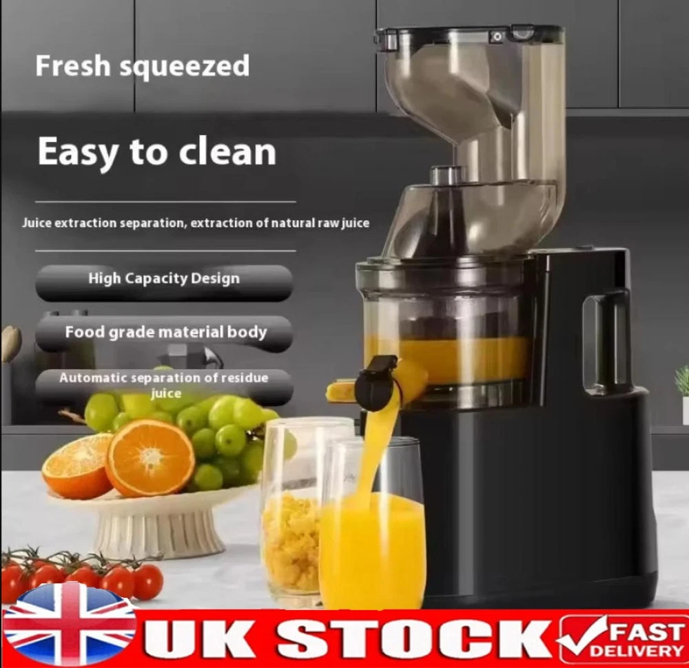Cold Press Slow Juicer Electric Masticating Fruit Vegetable Pulp Separator UK thumbnail 3