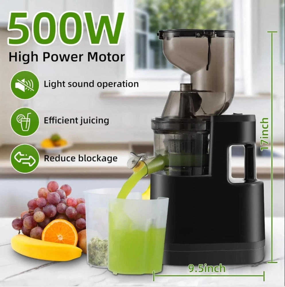 Cold Press Slow Juicer Electric Masticating Fruit Vegetable Pulp Separator UK thumbnail 5