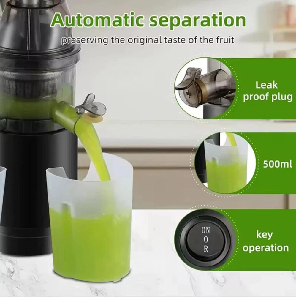 Cold Press Slow Juicer Electric Masticating Fruit Vegetable Pulp Separator UK thumbnail 6