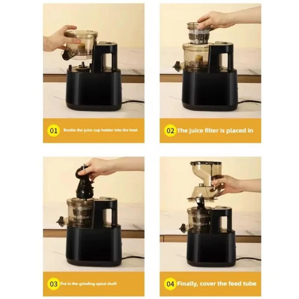 Cold Press Slow Juicer Electric Masticating Fruit Vegetable Pulp Separator UK thumbnail 10