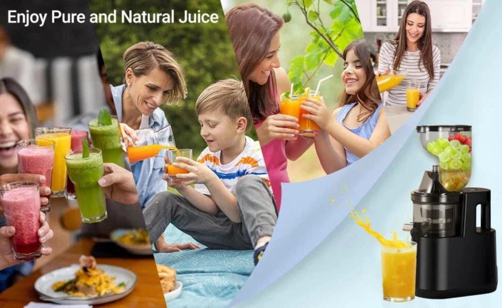 Cold Press Slow Juicer Electric Masticating Fruit Vegetable Pulp Separator UK thumbnail 15