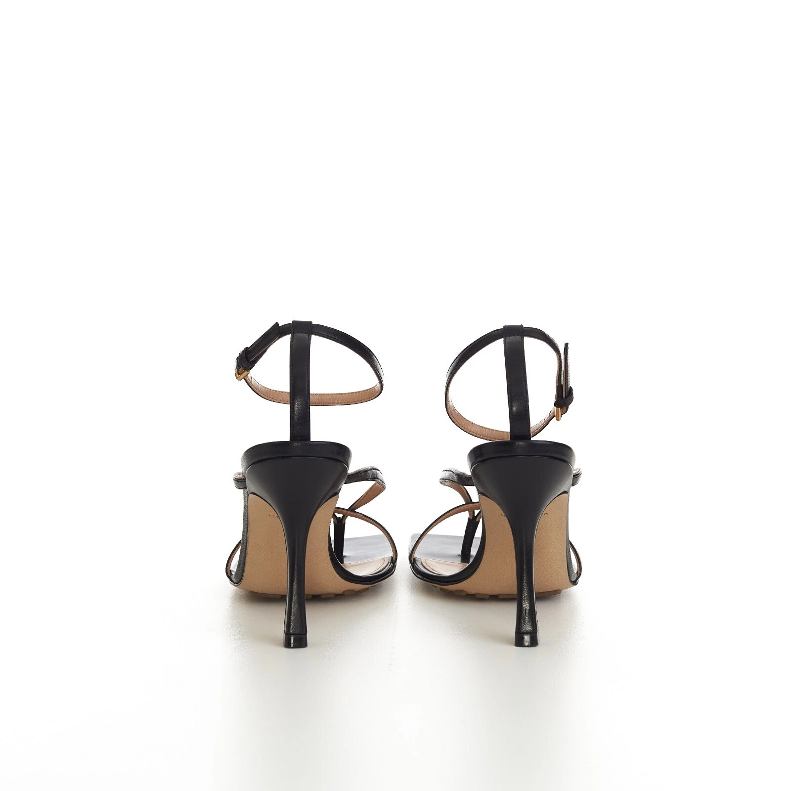 BOTTEGA VENETA 990$ Black Leather Stretch Strap Sandals thumbnail 10