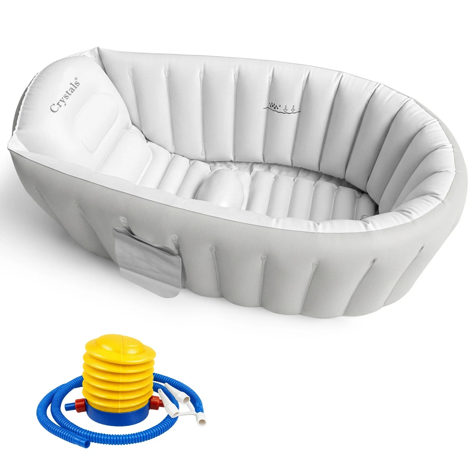 Inflatable Baby Bath Tub Baby Bath Essentials for Newborn Portable Travel Tub thumbnail 4