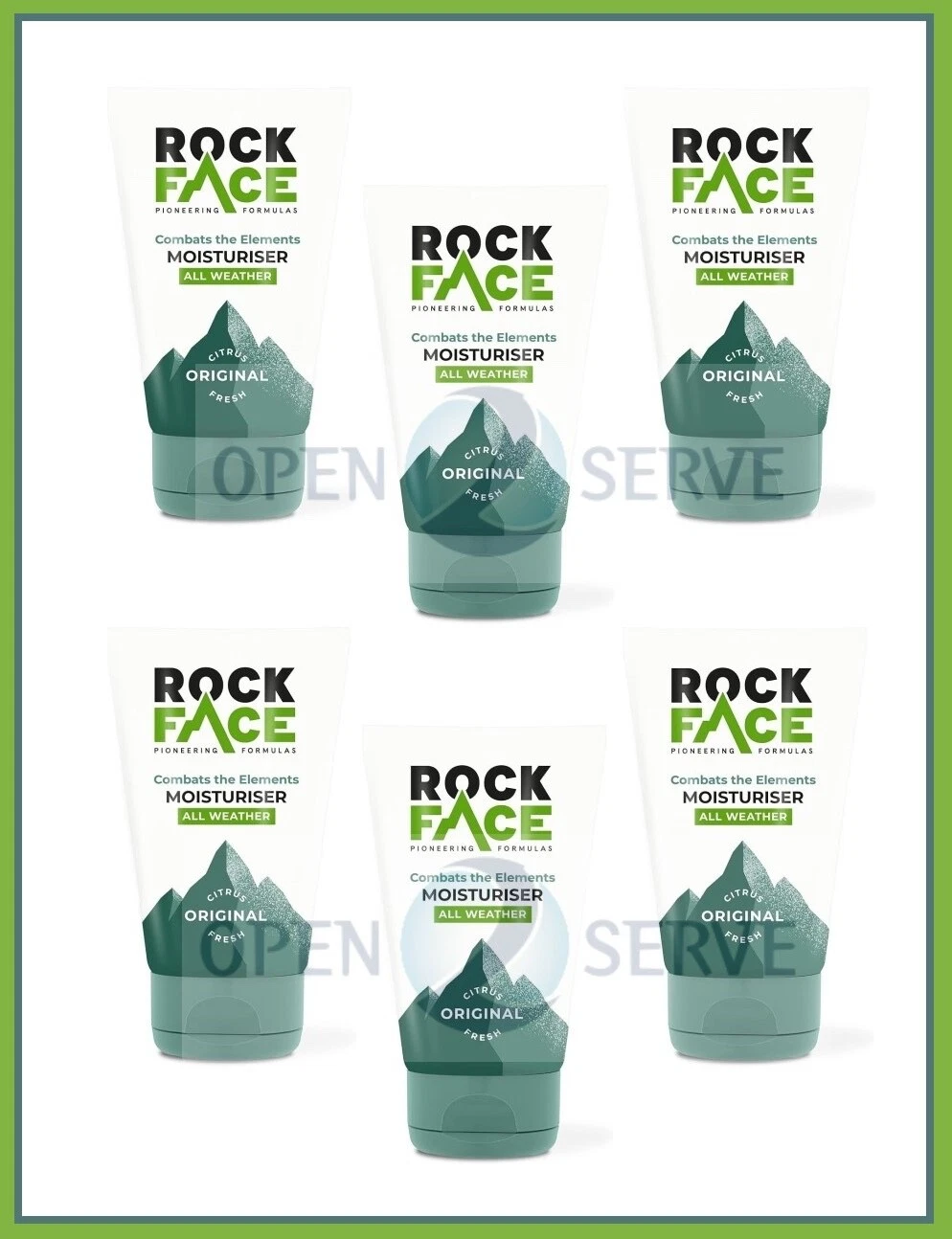 6x Rock Face All Weather Moisturiser Original Citrus Fresh | Vegan - 100ml