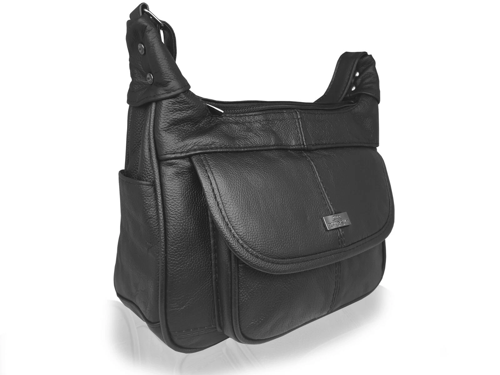 CLEARANCE Handbags Leather Cross Body Single Strap Ladies Shoulder HandBag Black thumbnail 3