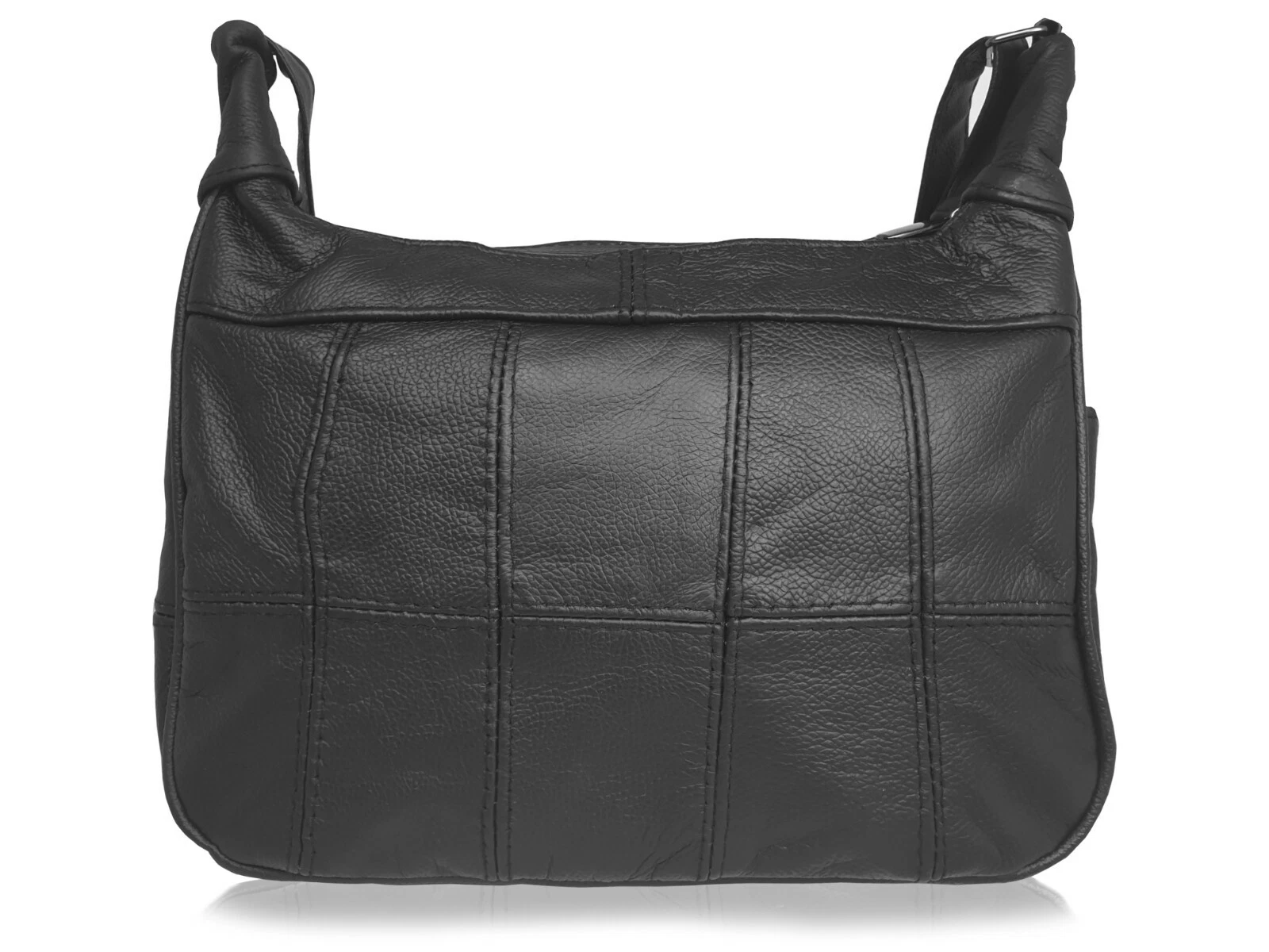 CLEARANCE Handbags Leather Cross Body Single Strap Ladies Shoulder HandBag Black thumbnail 4