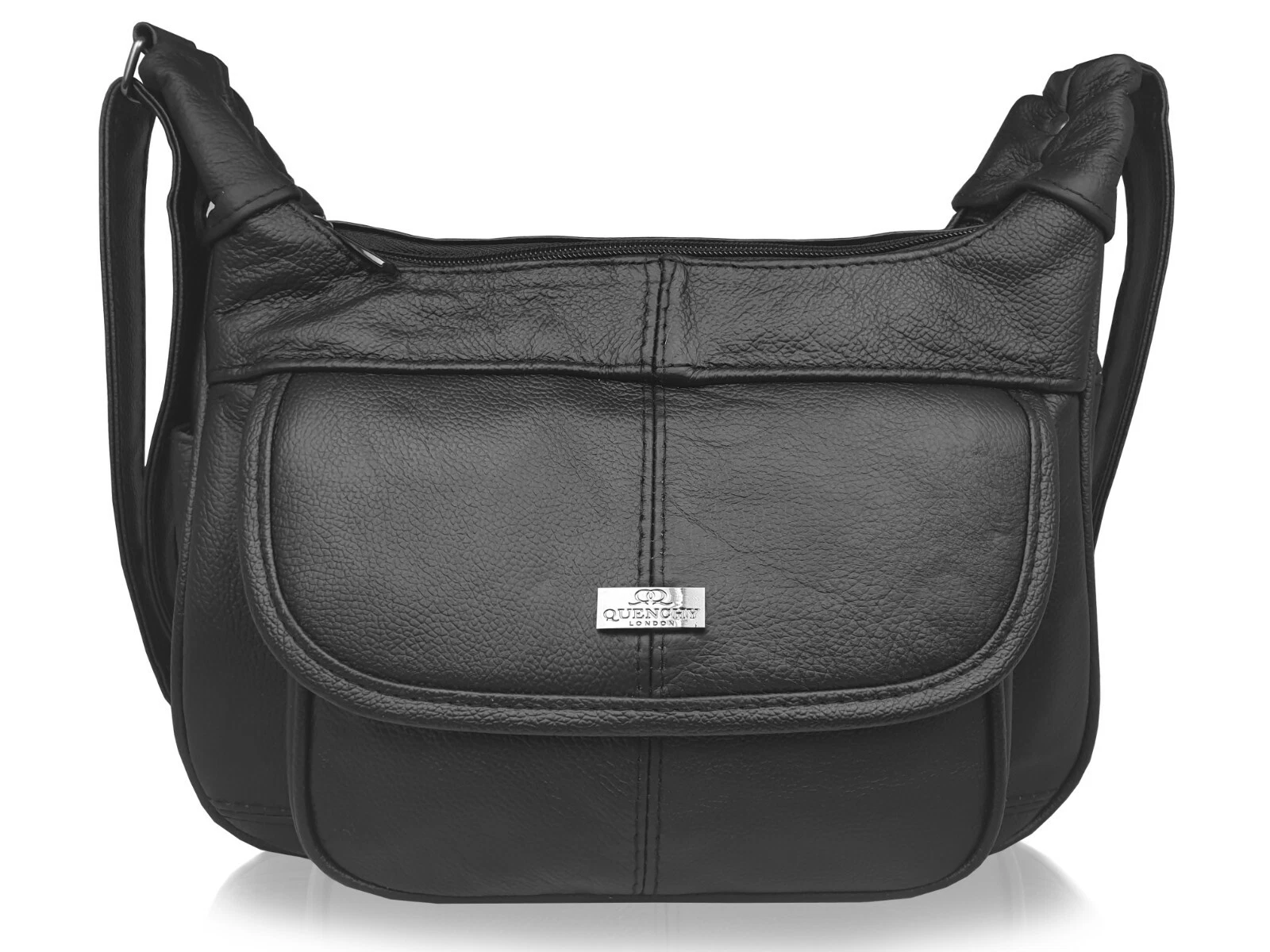 CLEARANCE Handbags Leather Cross Body Single Strap Ladies Shoulder HandBag Black thumbnail 5