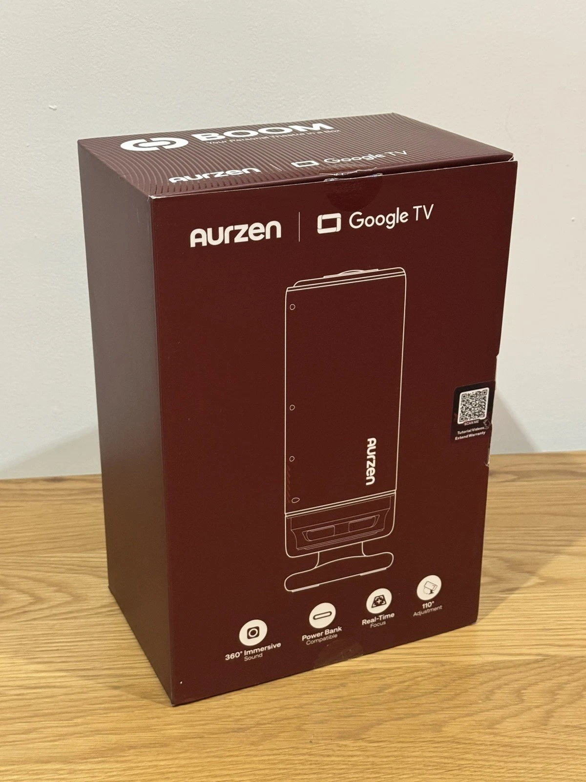 Aurzen BOOM Air Google TV Smart Projector with WiFi and Bluetooth, Portable -Z03 thumbnail 2
