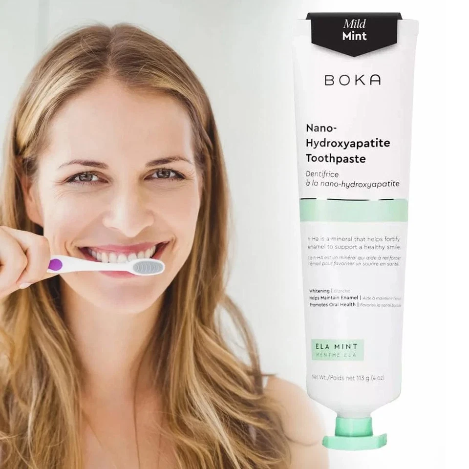 Boka Nano-Hydroxyapatite Toothpaste Ela Mint Toothpaste Sensitive 113g thumbnail 2