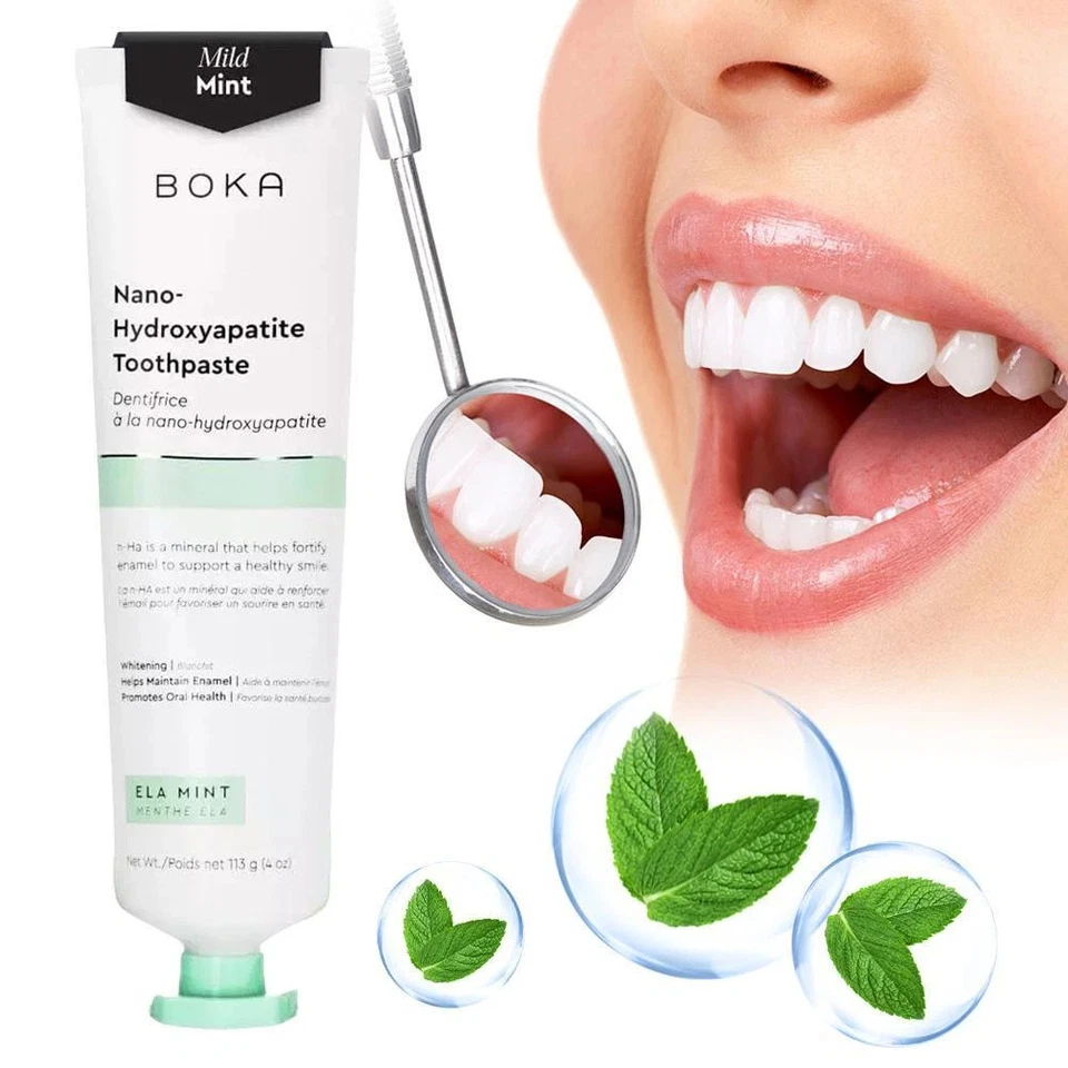 Boka Nano-Hydroxyapatite Toothpaste Ela Mint Toothpaste Sensitive 113g thumbnail 4