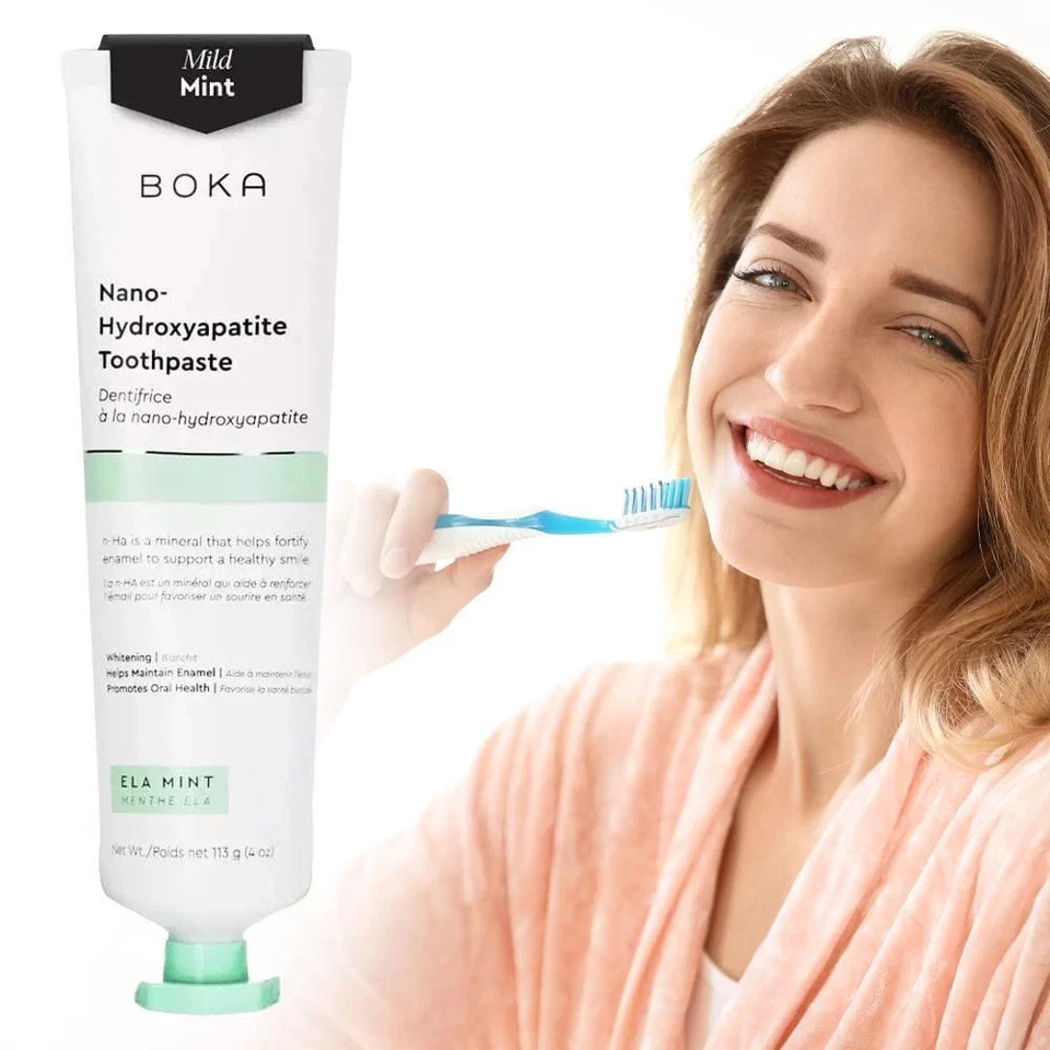 Boka Nano-Hydroxyapatite Toothpaste Ela Mint Toothpaste Sensitive 113g thumbnail 6