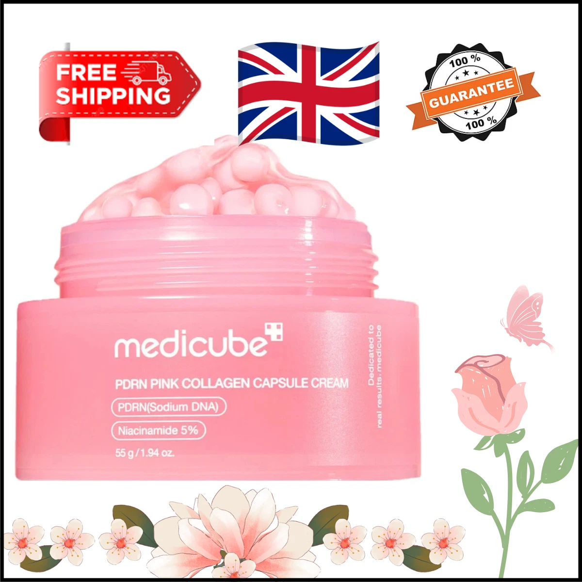 Medicube - PDRN Pink Collagen Capsule Cream - 55g Korean-Beauty UK SELLER