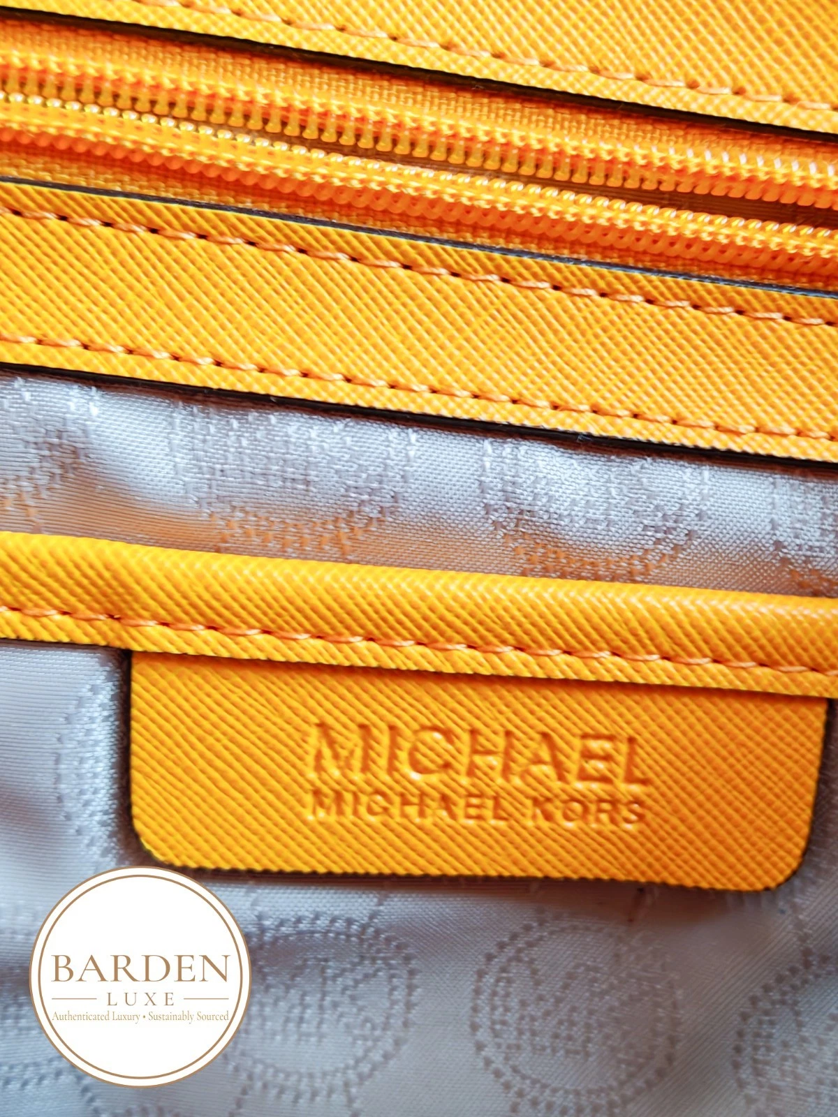 Michael Kors Jet Set Travel Tote Yellow Saffiano Leather MK Bag + Purse 30S3GTVT thumbnail 8