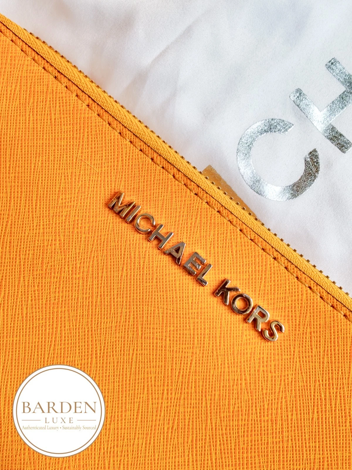 Michael Kors Jet Set Travel Tote Yellow Saffiano Leather MK Bag + Purse 30S3GTVT thumbnail 13