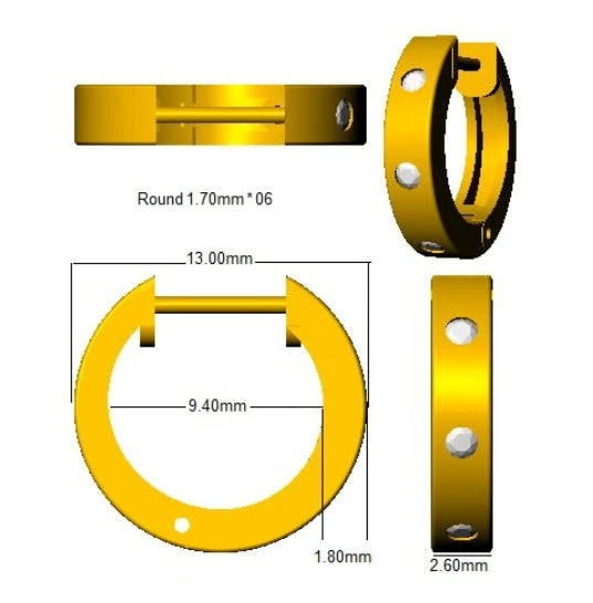 0.2 Carat D-E/VS Lab Grown Diamond Hoops Earring 9k Yellow Gold Ready To Ship thumbnail 3