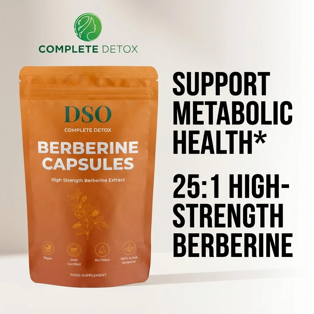 Berberine High Strength 15,000mg 600mg (25:1) Vegan Capsules 100% Pure & Natural