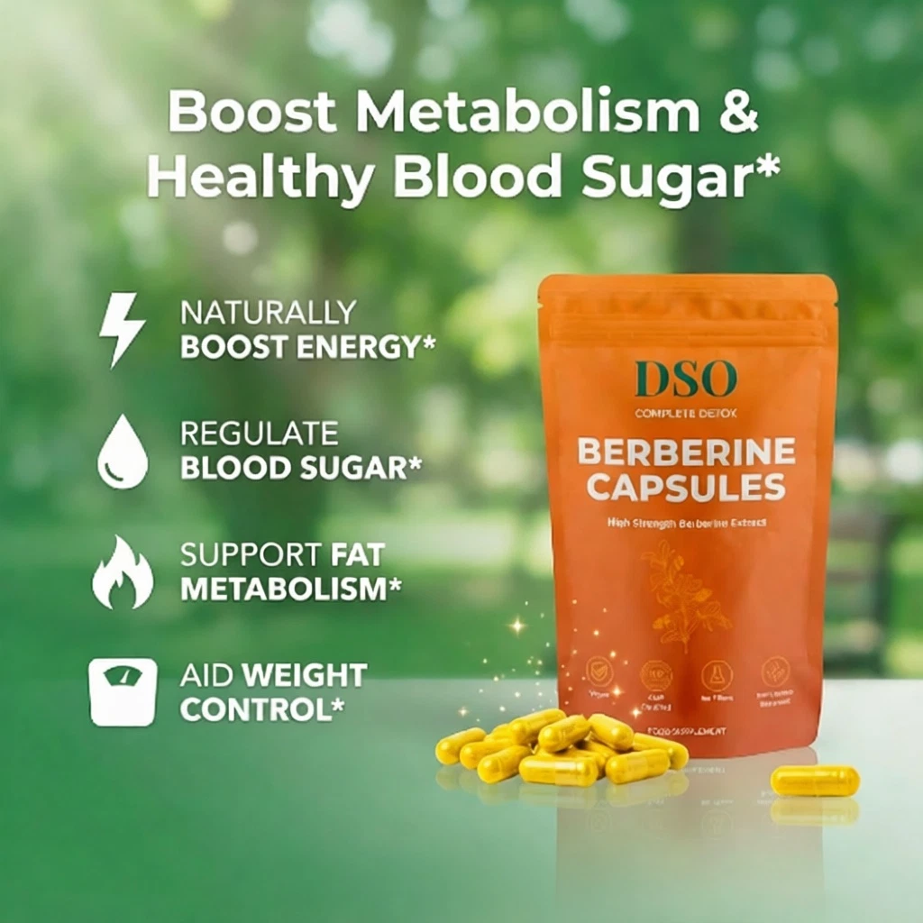 Berberine High Strength 15,000mg 600mg (25:1) Vegan Capsules 100% Pure & Natural thumbnail 2