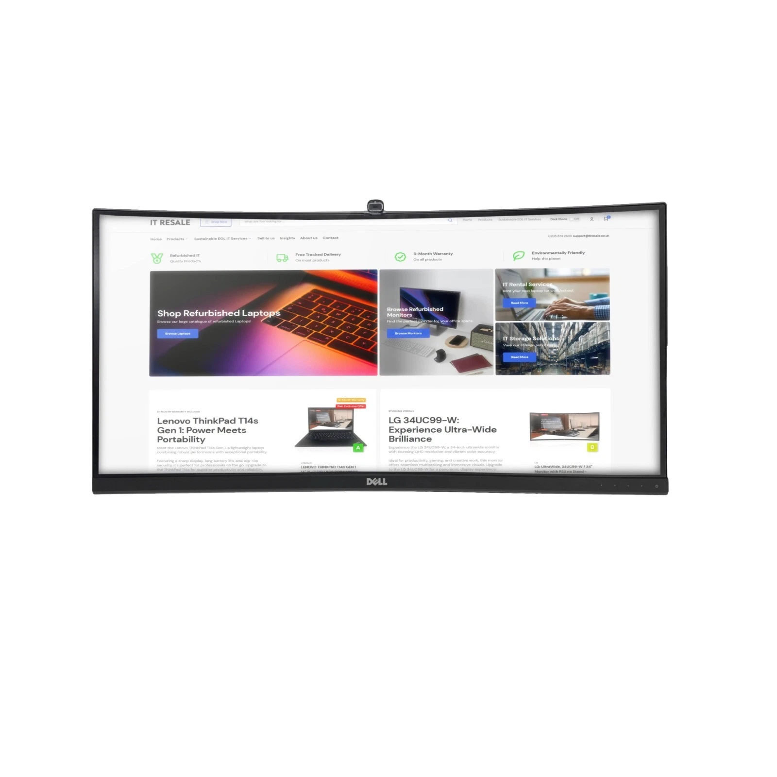 Dell UltraSharp U3415W (U3415WB) 34 inch WQHD HDMI Curved Business Monitor thumbnail 2