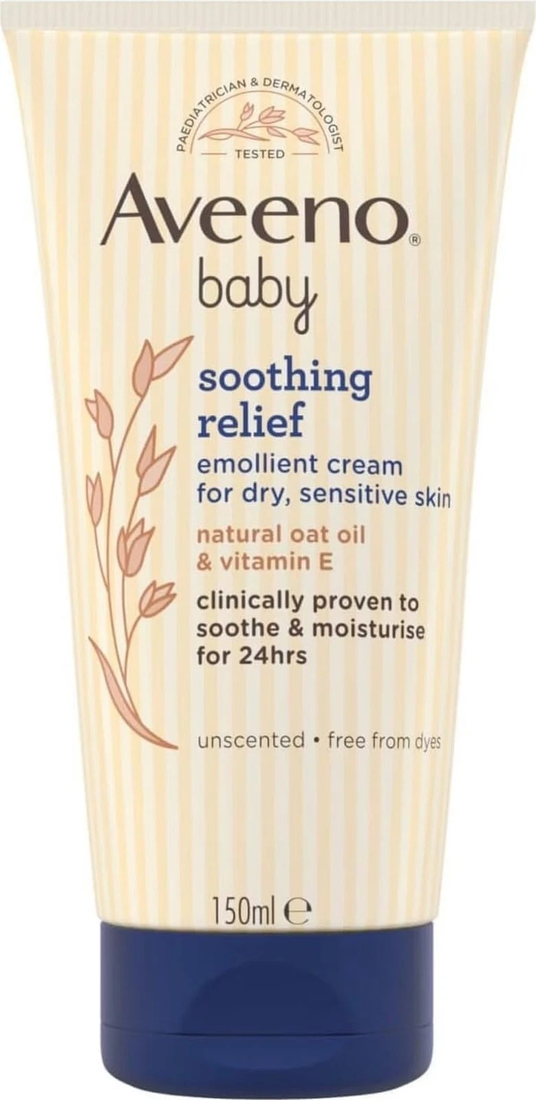 Aveeno Baby Soothing Relief Emollient Cream for Sensitive Skin 1 x 150ml