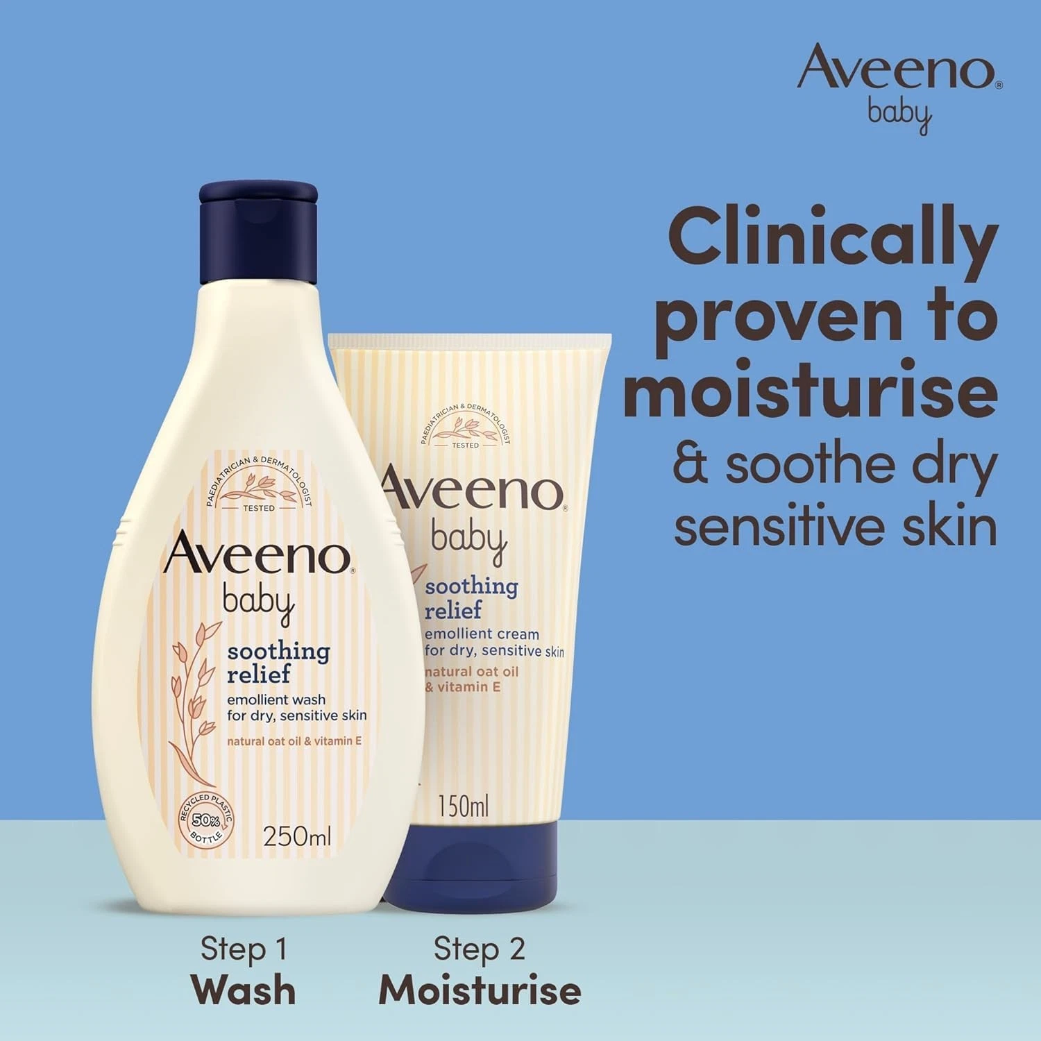 Aveeno Baby Soothing Relief Emollient Cream for Sensitive Skin 1 x 150ml thumbnail 7