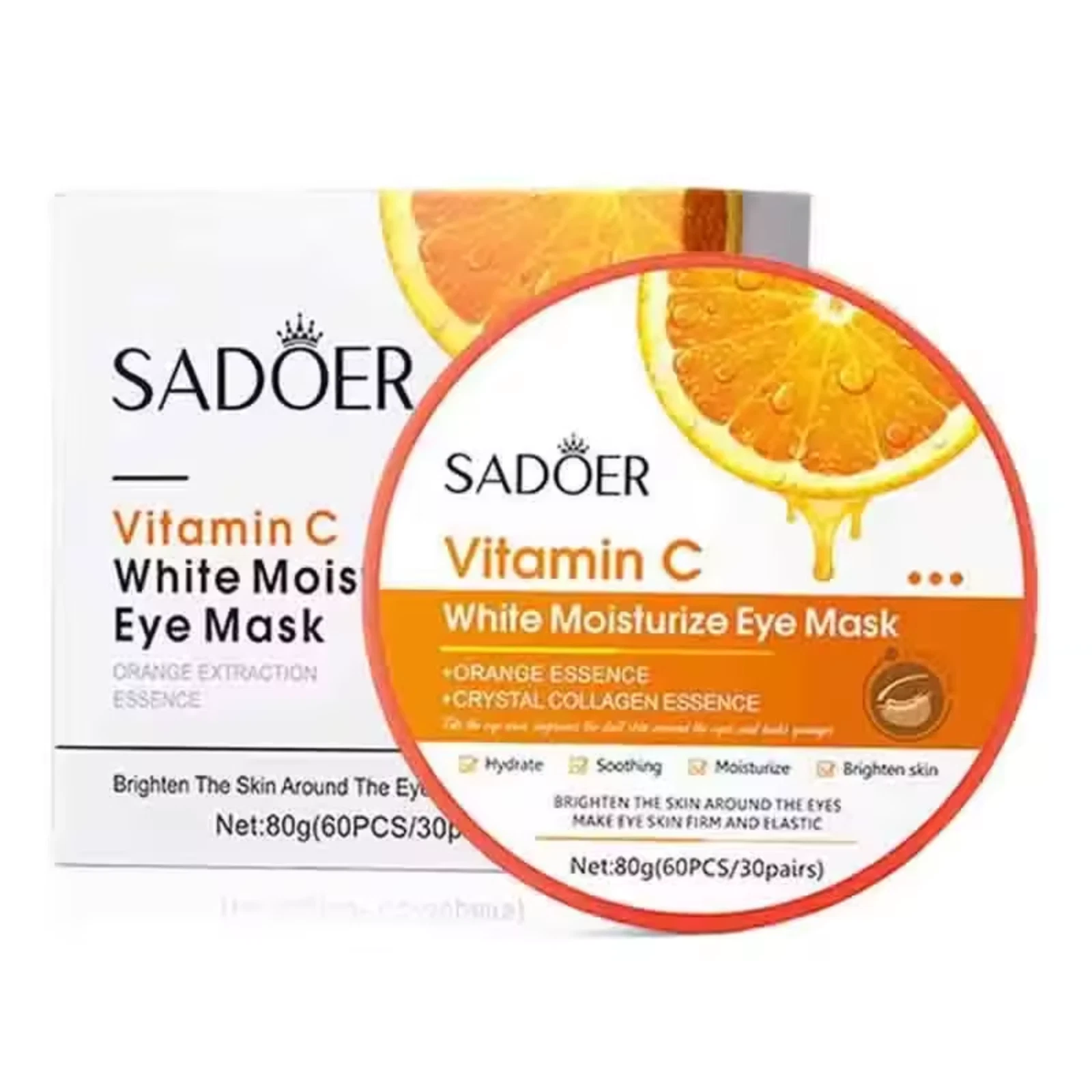 60 PCS UNDER EYE PADS VITAMIN C COLLAGEN MASK HYDRATING ANTI AGING WRINKLES thumbnail 2