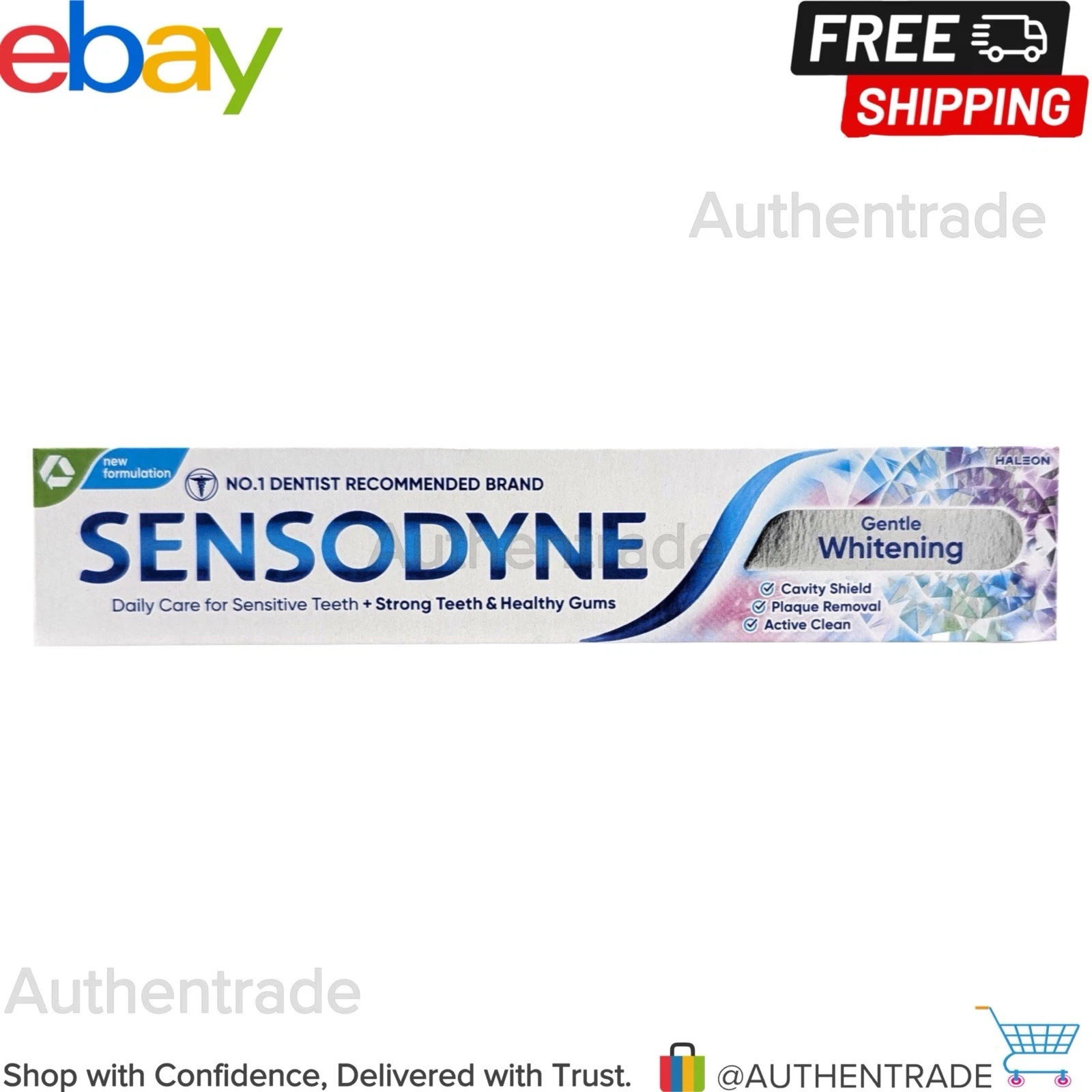 6 X Sensodyne Daily Care Gentle Whitening Sensitive Toothpaste 75ml -Total 450ml thumbnail 2
