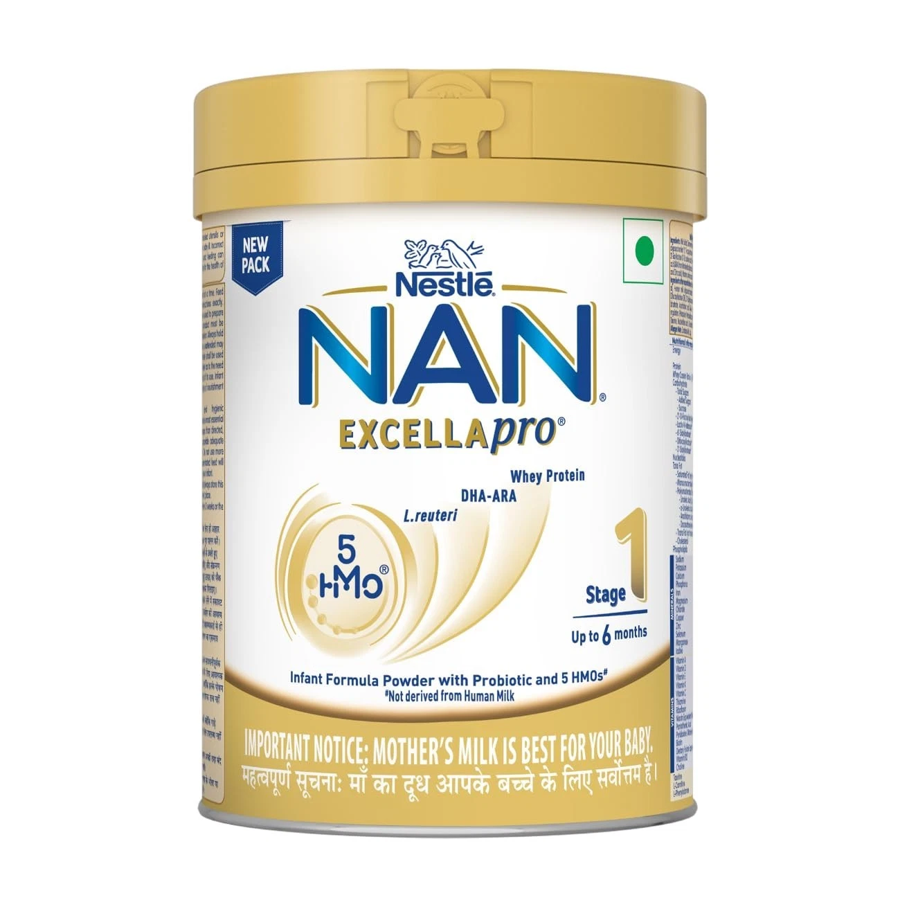 Nestlé NAN EXCELLAPRO Stage 1 Infant Formula Milk Powder 400g Tin With Smartlid