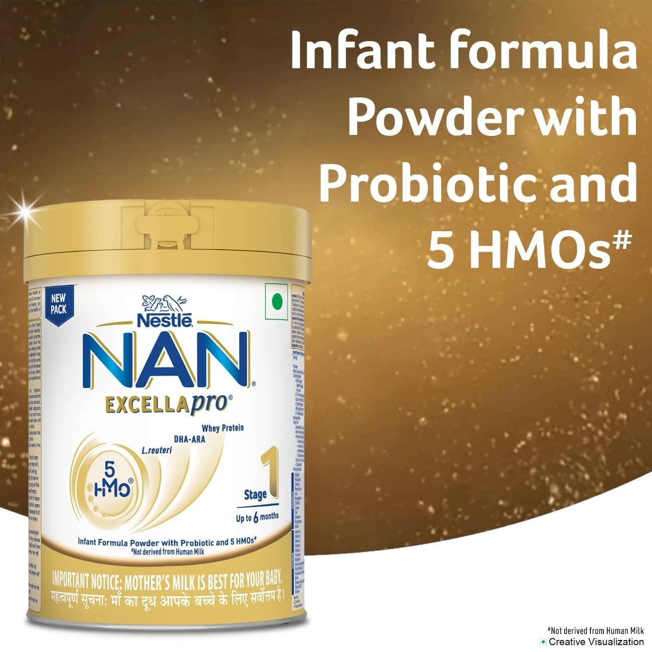 Nestlé NAN EXCELLAPRO Stage 1 Infant Formula Milk Powder 400g Tin With Smartlid thumbnail 3
