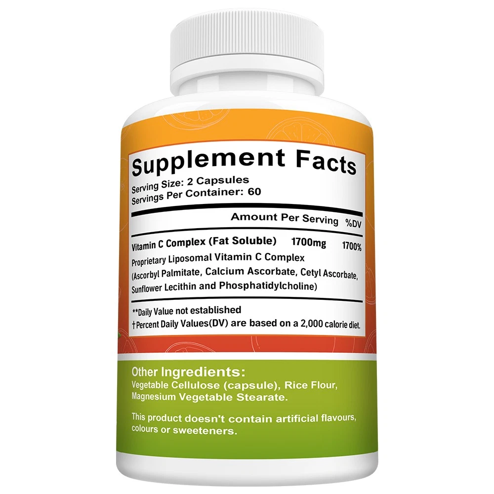 Liposomal Vitamin C 1700mg High Absorption Fat Soluble VIT C Collagen Booster thumbnail 2