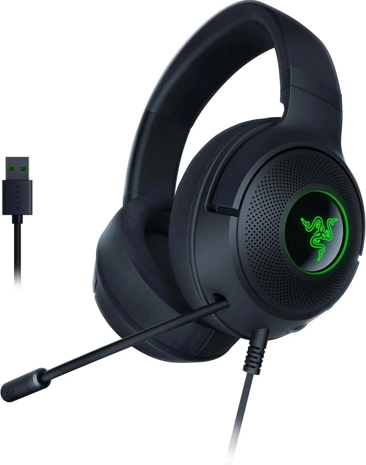 Razer Kraken V3 X Wired USB Gaming Headset Black 7.1 Surround Sound Lightweight