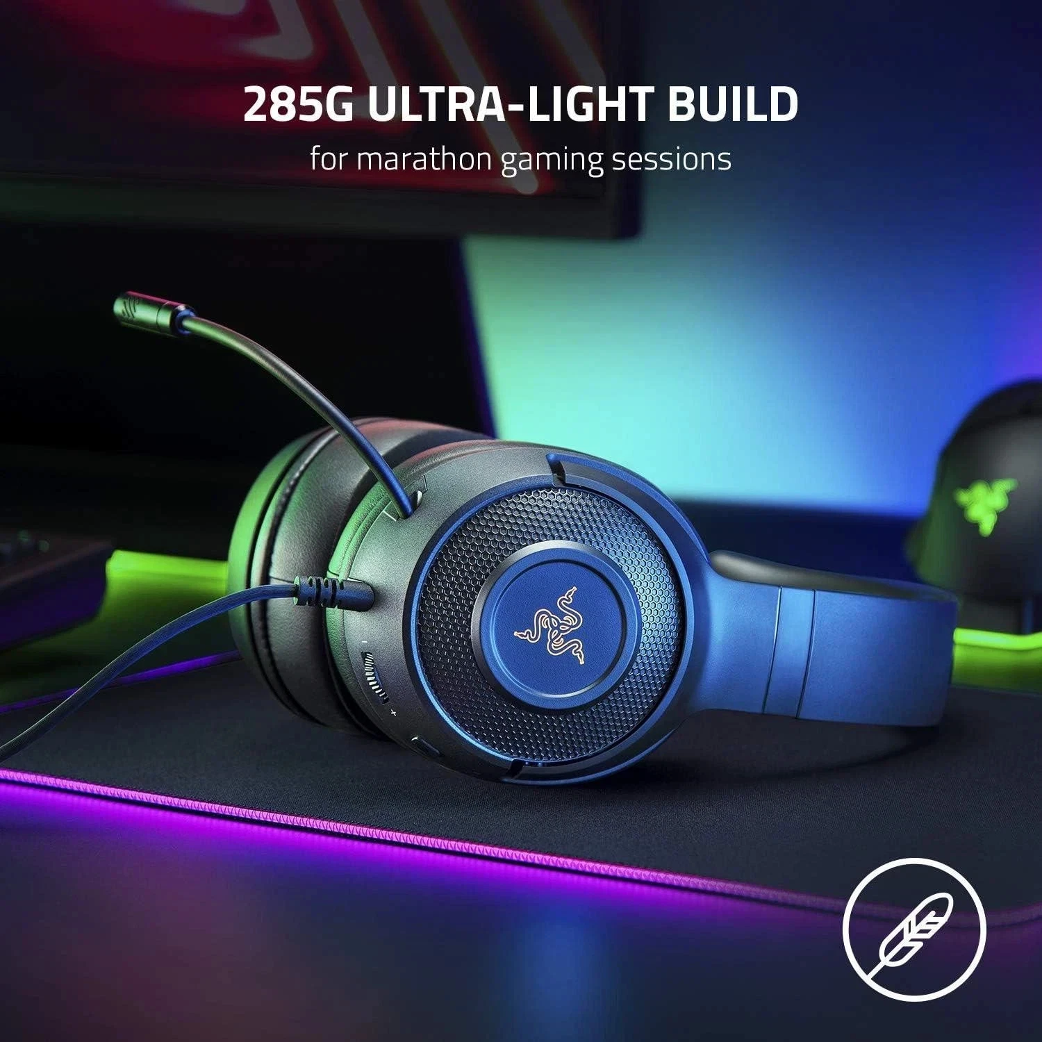 Razer Kraken V3 X Wired USB Gaming Headset Black 7.1 Surround Sound Lightweight thumbnail 2