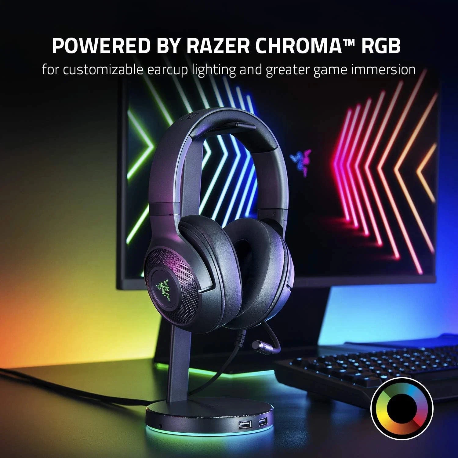 Razer Kraken V3 X Wired USB Gaming Headset Black 7.1 Surround Sound Lightweight thumbnail 3