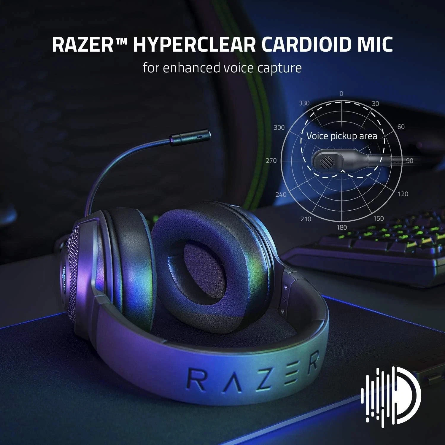 Razer Kraken V3 X Wired USB Gaming Headset Black 7.1 Surround Sound Lightweight thumbnail 6