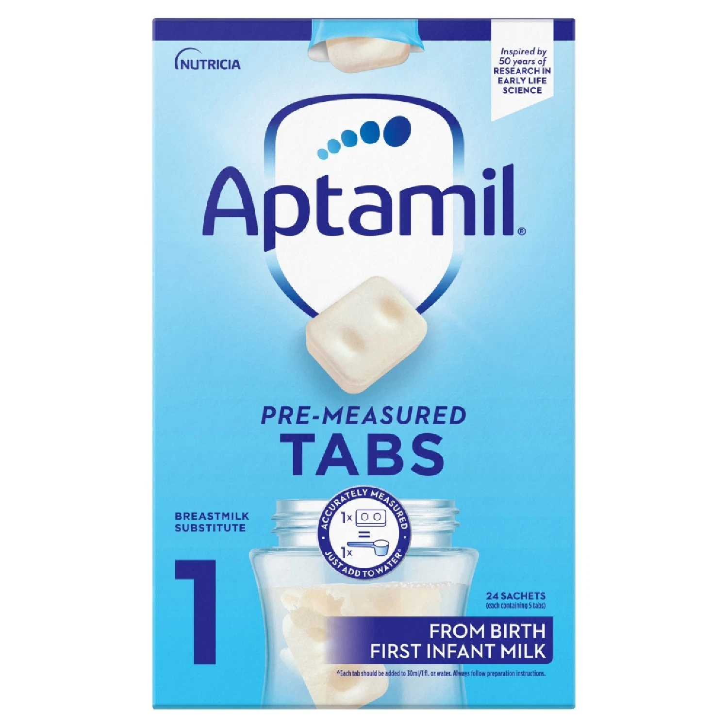 96 x 23g Aptamil Pre-Measured Tabs 1 First Infant Milk From Birth Formula thumbnail 11